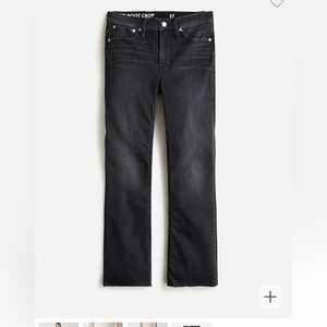 ISO J Crew 9” demi-boot crop jean in Charcoal wash